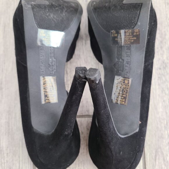 Fergalicious Radical Women's Black Peep-Toe Stiletto Heels Size 8.5W - Picture 10 of 15